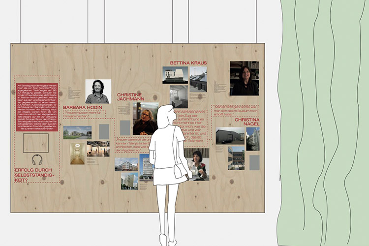 Winning student design for the exhibition, by Katjuschka Owusu and Hannah Steinborn