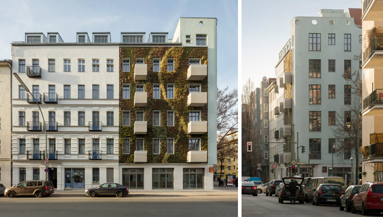 Architecture Urban Residential Building With A Vertical Garden